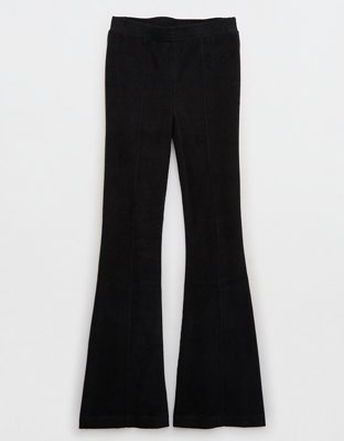 Aerie Groove-On Rib Velour Flare Pant