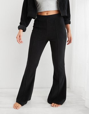 Aerie Groove-On Rib Velour Flare Pant