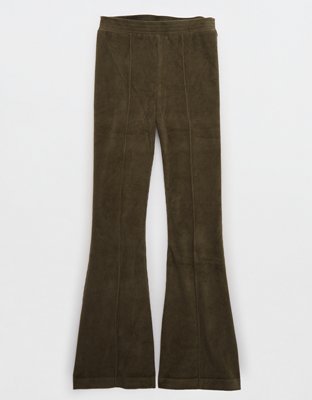 Aerie Groove-On Velour High Waisted Flare Pant  High waisted flare pants,  High waisted flares, Flare pants