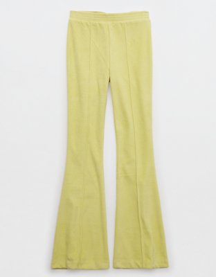 Aerie Groove-On Velour High Waisted Flare Pant