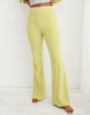 Aerie Groove-On Rib Velour Flare Pant