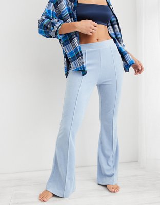 Aerie Groove-On Velour High Waisted Flare Pant