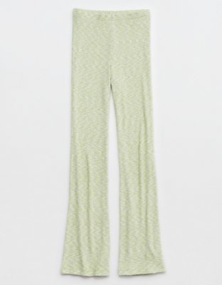 Aerie High Waisted pants flare en punto elástico
