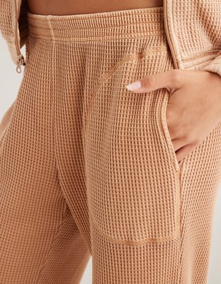 Aerie Straight Leg Waffle Pant