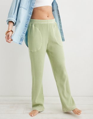 Aerie Straight Leg Waffle Pant