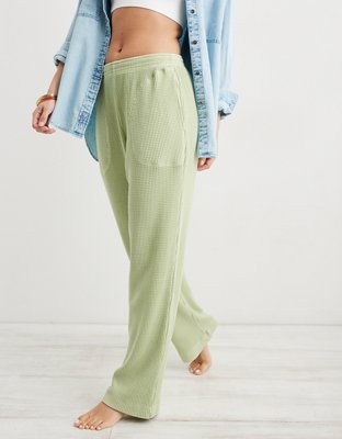 Aerie Straight Leg Waffle Pant