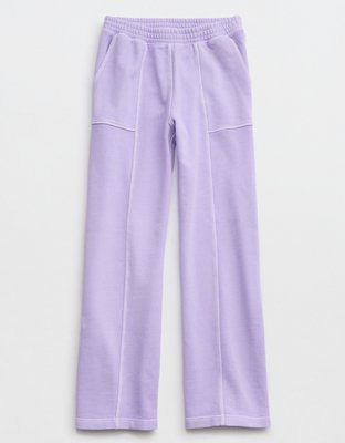 Daisy Street wide leg skate track pants in purple (part of a set