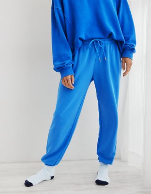 Aerie Womens Blue Velvet Sweatpants size small - beyond exchange