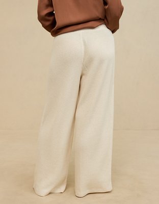 Aerie Waffle Wide Leg Skater Pant