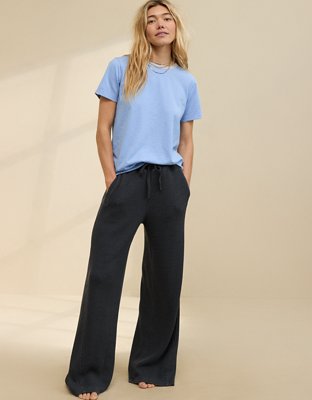 Aerie Waffle Wide Leg Skater Pant