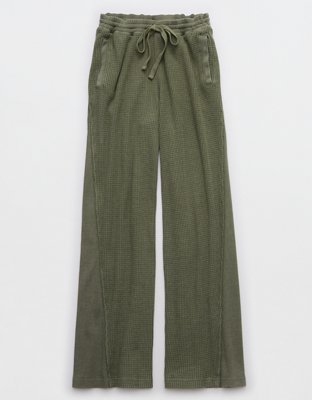 Aerie Waffle Wide Leg Skater Pant