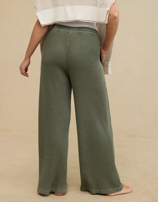 Aerie Waffle Wide Leg Skater Pant