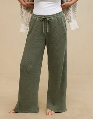 Aerie Waffle Wide Leg Skater Pant