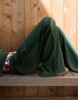 Aerie Trouser Esencial con Textura tipo Waffle