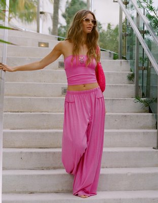 Aerie Happiest Wide Leg Pant | Aerie