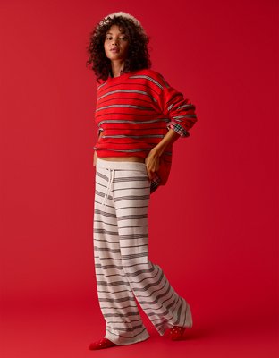 Aerie Wide Leg Pant de Felpa Sunday Soft®