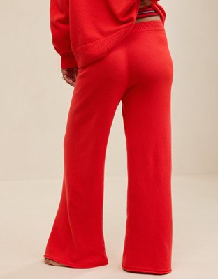 Женская мягкая игрушка Aerie Sunday Soft® Plush Wide Leg Pant, цвет: Яркий красный — фото 2