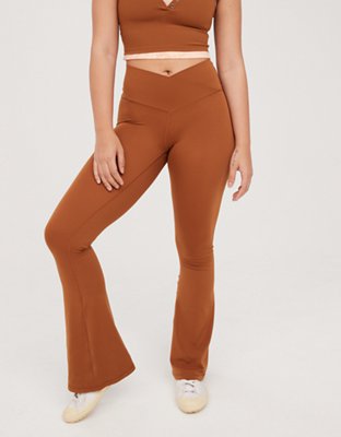 OFFLINE By Aerie Real Me High Waisted Crossover Flare Legging  Colored  leggings outfit, Flare leggings, Flair leggings outfit