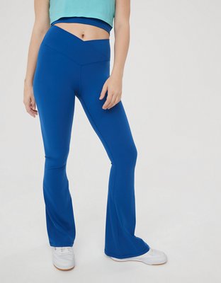 Aerie NWT blue real me high waisted ruched flare leggings Size XL - $48 New  With Tags - From Rilee
