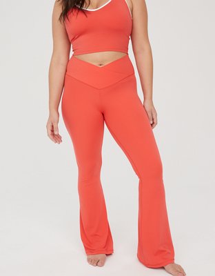 Shop OFFLINE By Aerie Real Me High Waisted Crossover Flare Legging online