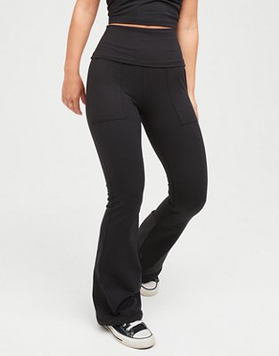 OFFLINE By Aerie The Hugger High Waisted Foldover Flare Legging