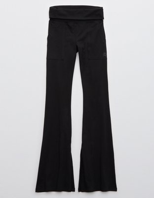 OFFLINE By Aerie OG Foldover High Waisted Slit Flare Legging