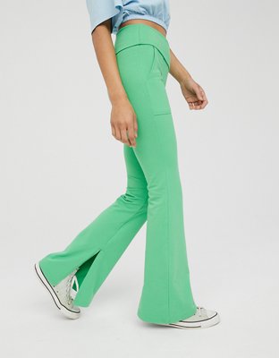 OFFLINE By Aerie OG Foldover High Waisted Slit Flare Legging