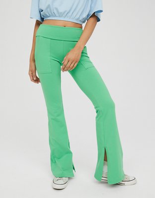 OFFLINE By Aerie OG Foldover High Waisted Slit Flare Legging