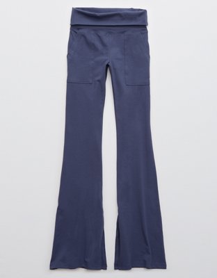 OFFLINE By Aerie OG Foldover High Waisted Slit Flare Legging