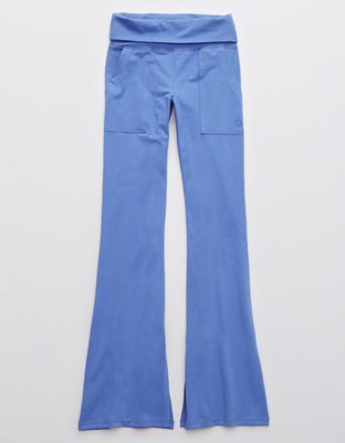 Женские брюки Aerie OFFLINE By Aerie OG Foldover High Waisted Slit Flare Legging — фото 3