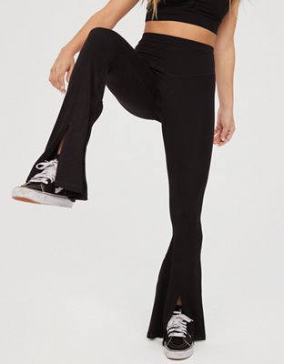 aerie black flare leggings