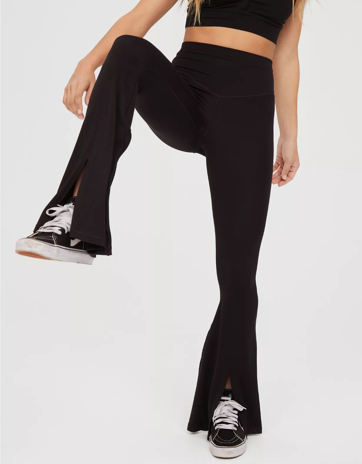 OFFLINE By Aerie Real Me Xtra High Waisted Slit Flare Legging