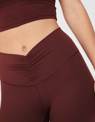 Aerie High-Waisted Ruched Flare Leggings