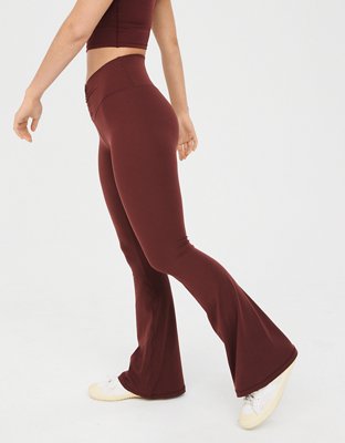 aerie, Pants & Jumpsuits, Offline By Aerie Real Me Waffle High Waisted Ruched  Flare Legging