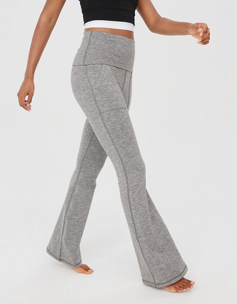 Женские брюки Aerie OFFLINE By Aerie The Hugger High Waisted Foldover Flare Legging