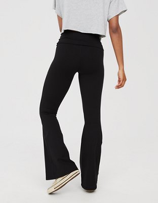 Legging à jambe évasée et à taille haute repliable The Hugger OFFLINE d’Aerie