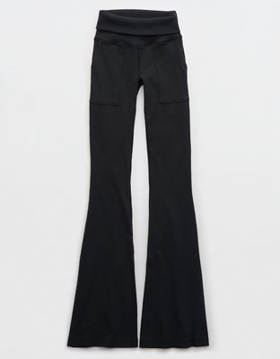 OFFLINE By Aerie Ribbed Pocket Foldover Flare Legging
