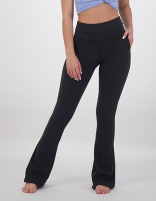 OFFLINE By Aerie Ribbed Pocket Foldover Flare Legging