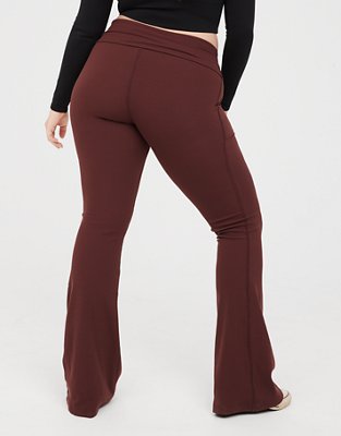 OFFLINE By Aerie Ribbed Pocket Foldover Flare Legging