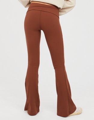 OFFLINE By Aerie Ribbed Pocket Foldover Flare Legging
