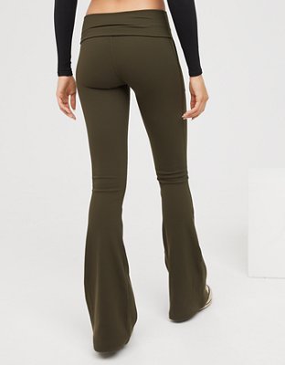 OFFLINE By Aerie Ribbed Pocket Foldover Flare Legging