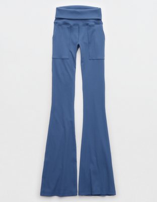 OFFLINE By Aerie Ribbed Pocket Foldover Flare Legging