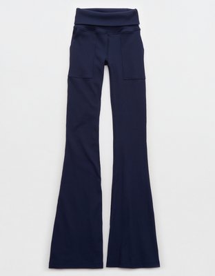 OFFLINE By Aerie Ribbed Pocket Foldover Flare Legging