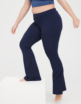 OFFLINE By Aerie Ribbed Pocket Foldover Flare Legging