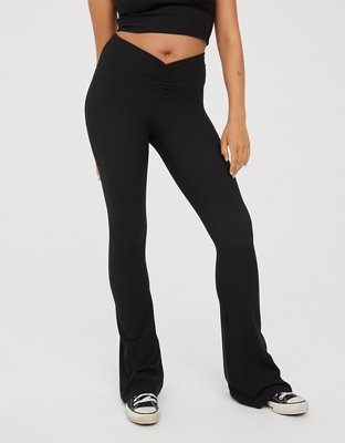 OFFLINE By Aerie Real Me Waffle High Waisted Ruched Flare Legging