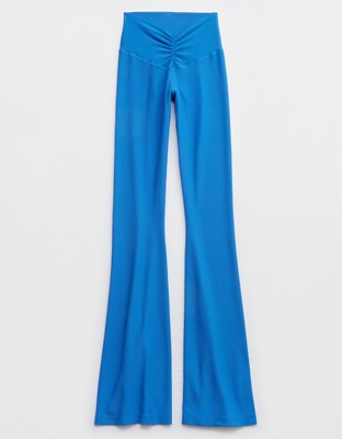 OFFLINE By Aerie Real Me Waffle High Waisted Ruched Flare Legging