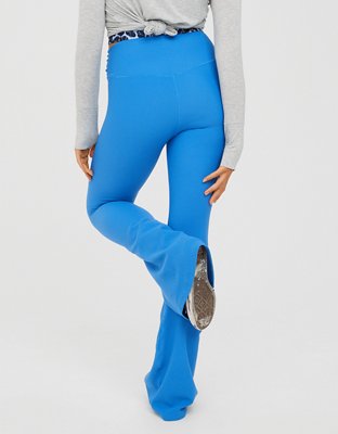 OFFLINE By Aerie Real Me Waffle High Waisted Ruched Flare Legging