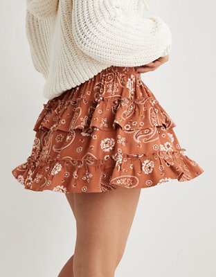 Aerie Ruffle Mini Skirt