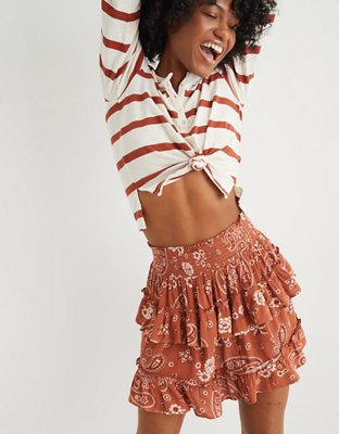 Aerie Ruffle Mini Skirt