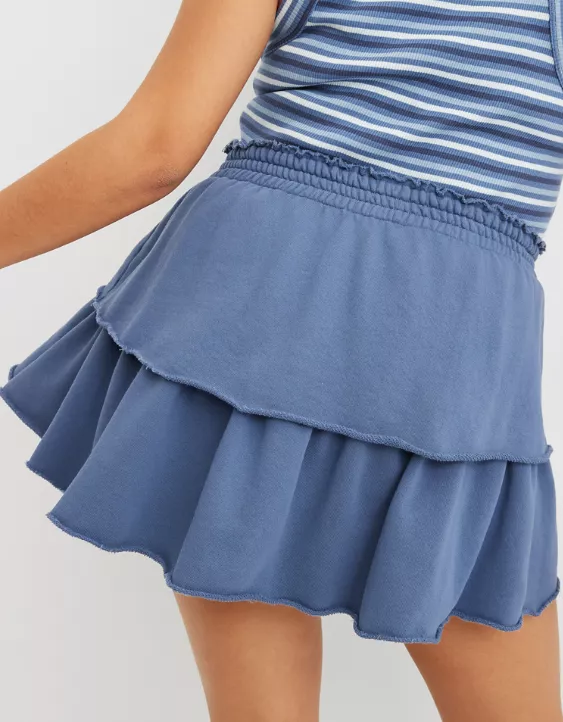 Aerie Weekend Ruffle Mini Skirt